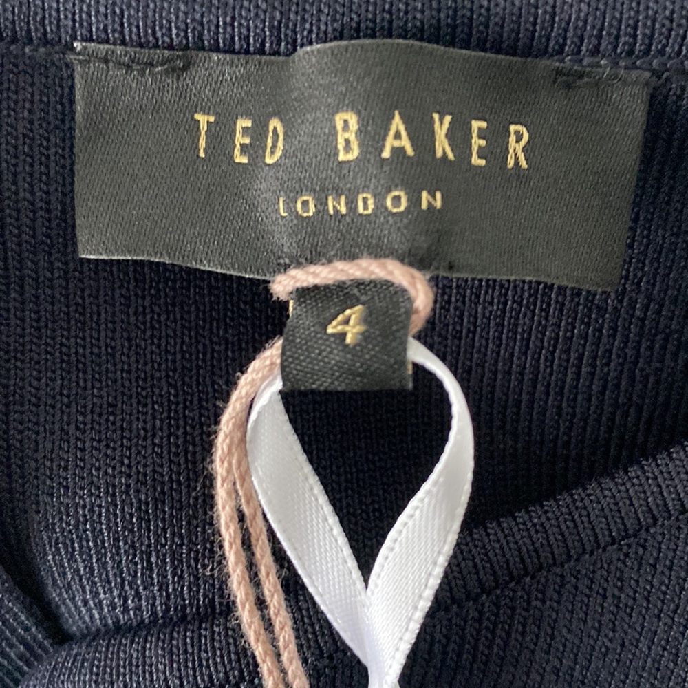 Dark Blue Ted Baker Yazmiin Long Sleeve Dress Size 2 & 4 (6 & 10) NWT - Picture 11 of 11